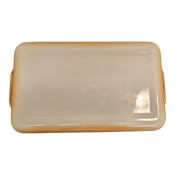 Vintage Anchor Hocking Fire King Peach Luster Wear Casserole Dish with lid #410 - Picture 8 of 12